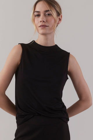 Funnel Neck Tank   Black