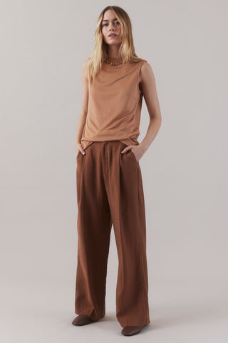 Funnel Neck Tank   Cashmere
