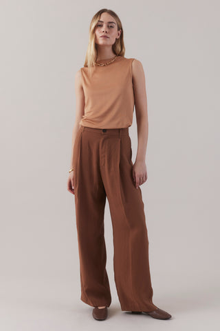 Funnel Neck Tank   Cashmere