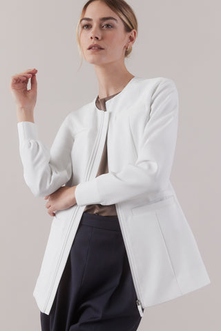 Jewel Clinical Jacket   White