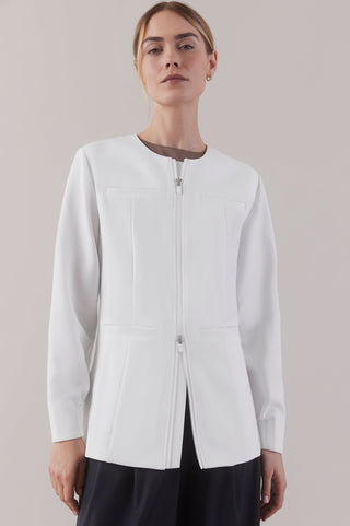 Jewel Clinical Jacket   White