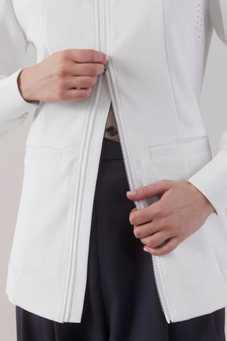 Jewel Clinical Jacket   White