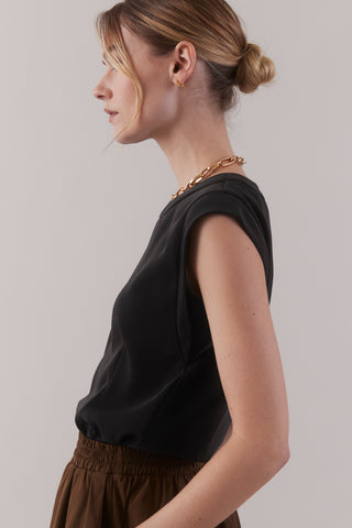 Cap Sleeve Top   Black