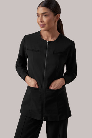 Jewel Clinical Jacket   Black