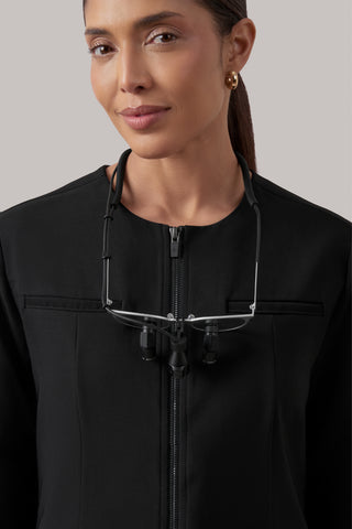 Jewel Clinical Jacket   Black