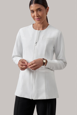 Jewel Clinical Jacket   White