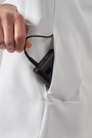 Jewel Clinical Jacket   White