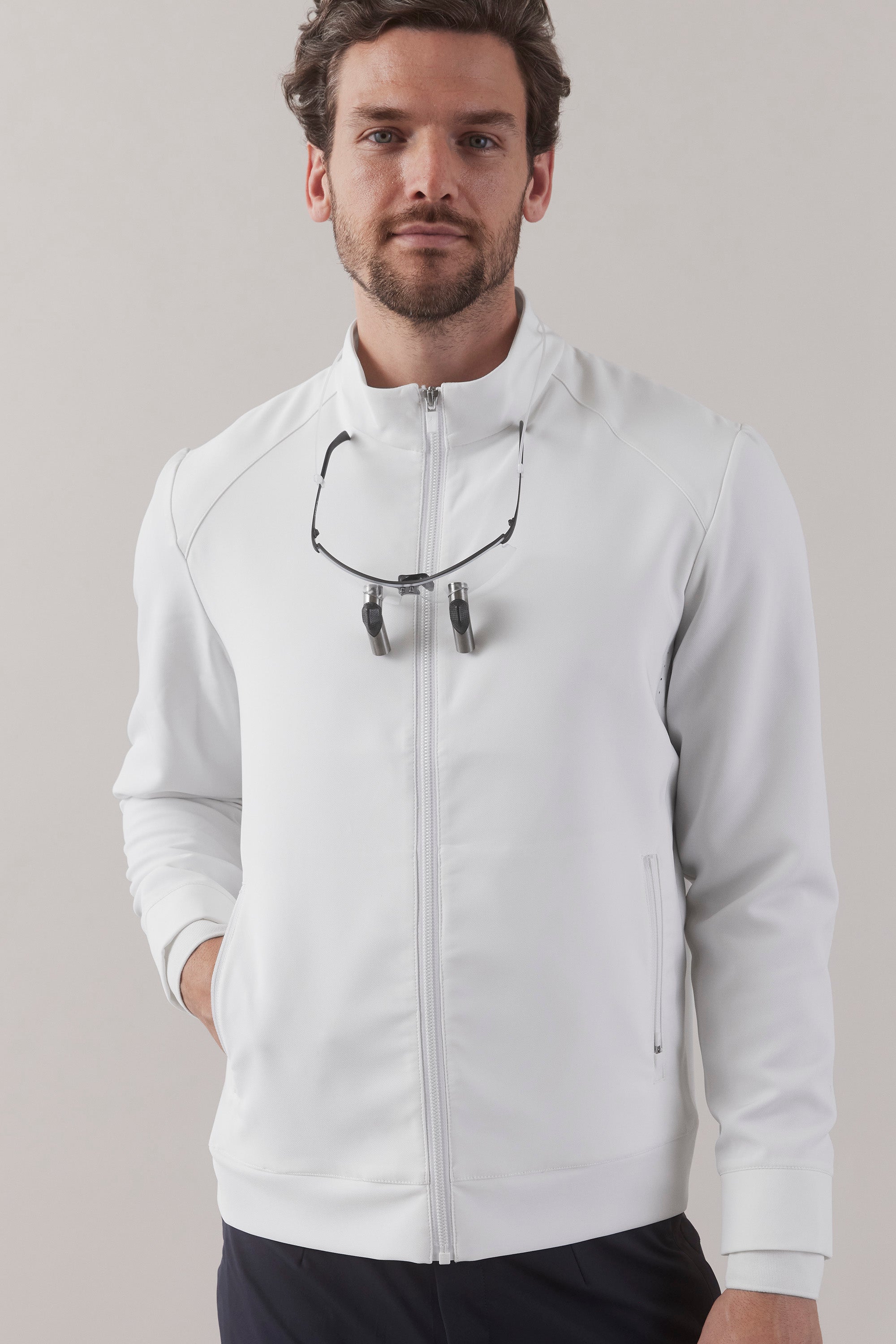 Men's 450 Clinical Jacket - White – J.BARBER