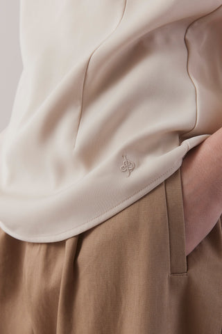 Cap Sleeve Top   Oyster